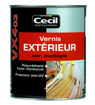 VERNIS EXTERIEUR VX403  1L  Incol.Brill.